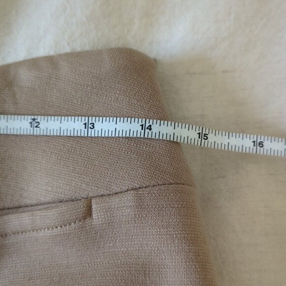 Valerie Stevens Pencil Skirt Size 4 Tan Pure Wool - Picture 7 of 8